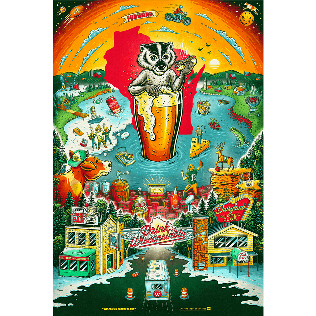 Drink Wisconsinbly Wisconsin Wonderland Poster