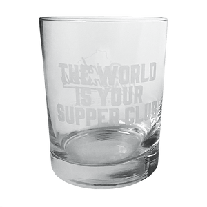 Drink Wisconsinbly The World is Your Supper Club Cocktail Glass