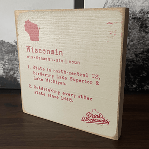 Wisconsin Wooden Sign