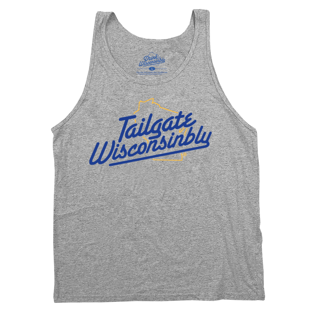 Tailgate Wisconsinbly Athletic Heather Baseball Tank Top
