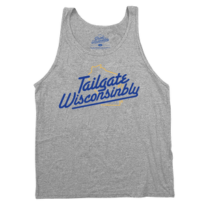 Tailgate Wisconsinbly Athletic Heather Baseball Tank Top