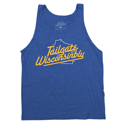 Tailgate Wisconsinbly Royal Blue Tank Top