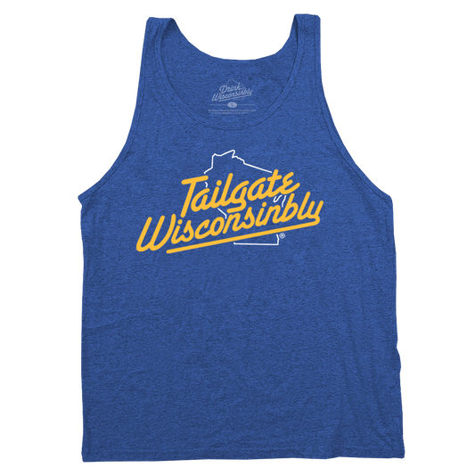 Tailgate Wisconsinbly Royal Blue Tank Top