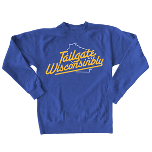 Tailgate Wisconsinbly Royal Blue Crewneck
