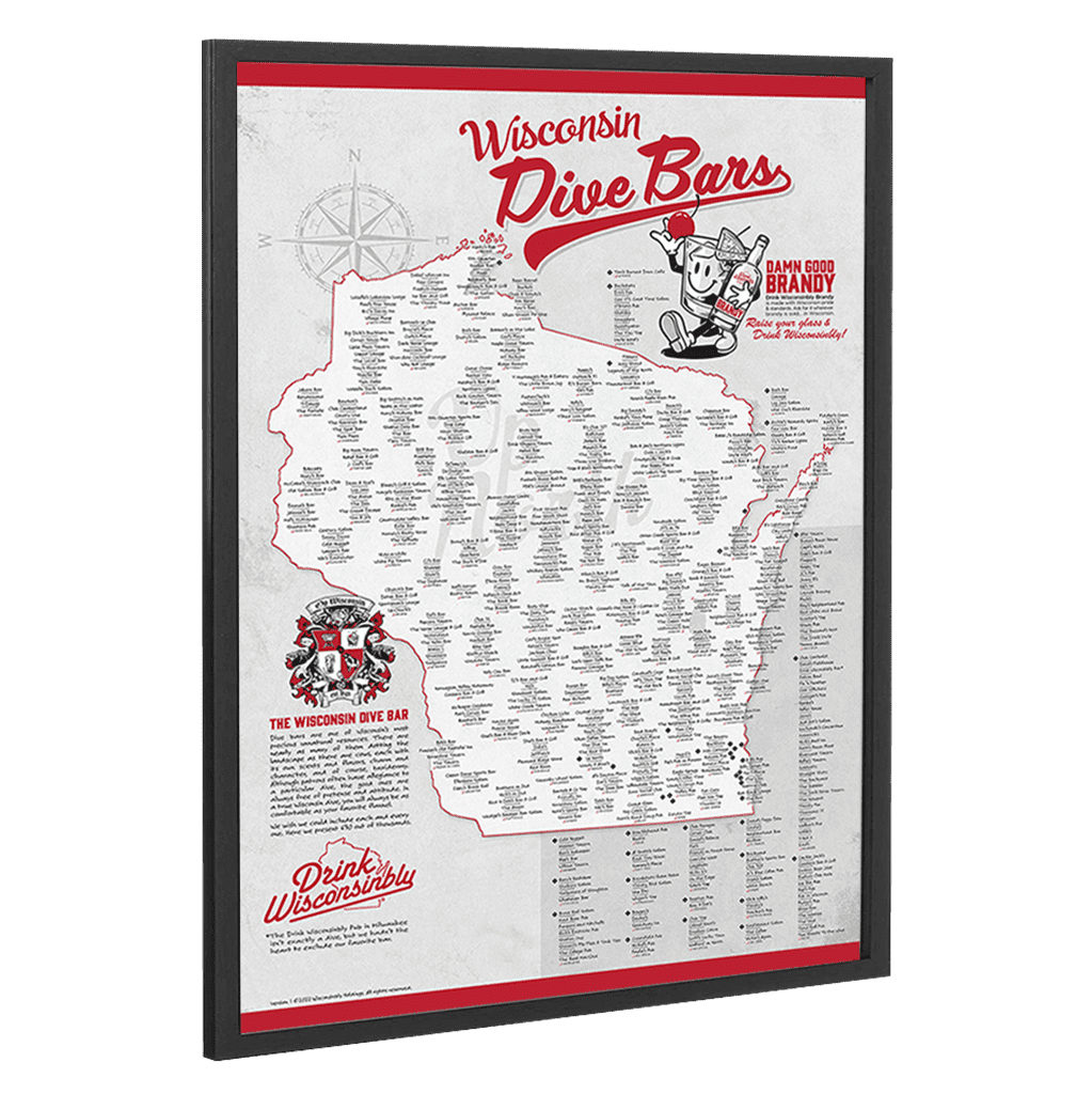 Wisconsin Bar Drink Wisconsinbly Wisconsin Dive Bars Poster - Drink Wisconsinbly