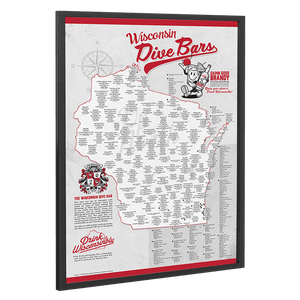 Drink Wisconsinbly Wisconsin Dive Bars Framed Poster