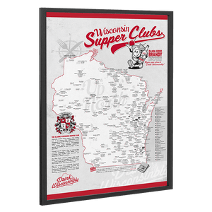 Drink Wisconsinbly Wisconsin Supper Clubs Poster Framed